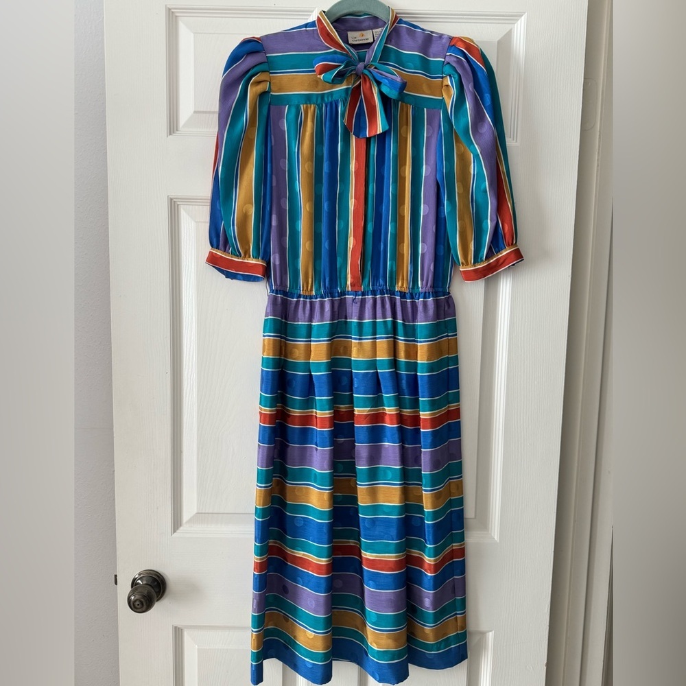 VINTAGE Liz Claiborne Multicolor Striped Dress